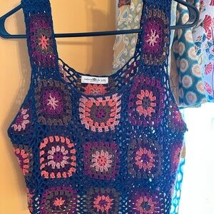 Natural Life Colorful Crochet Tank Top